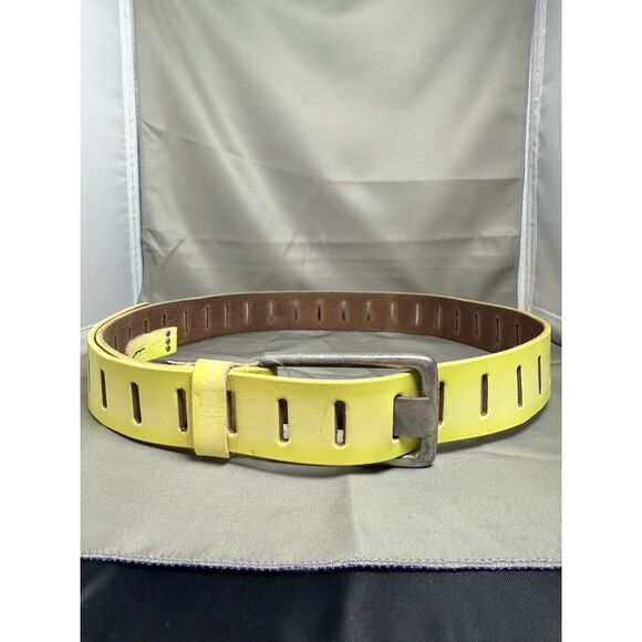 NWT Free People We The Free Nubuck Jona Belt in Yellow size M/L main image 6